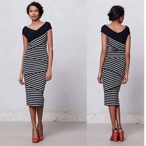 Anthropologie French Stripe Column Dress